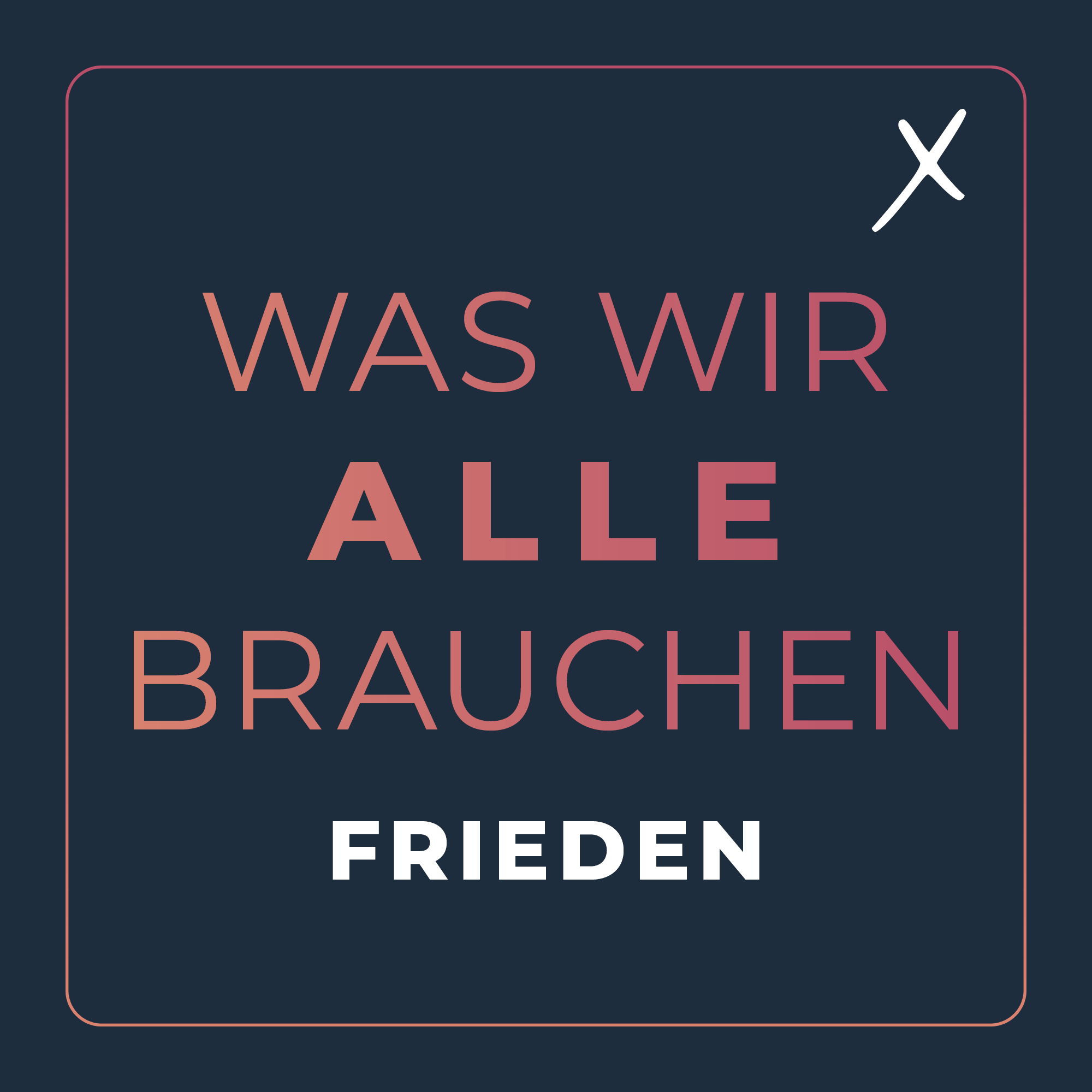 20. Juli 2025: Was wir alle brauchen - Frieden